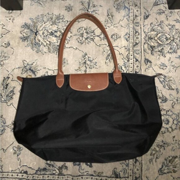 Longchamp Le Pliage Tote Black Canvas - Picture 2 of 11
